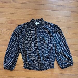 Black and White Polka Dot Blouse